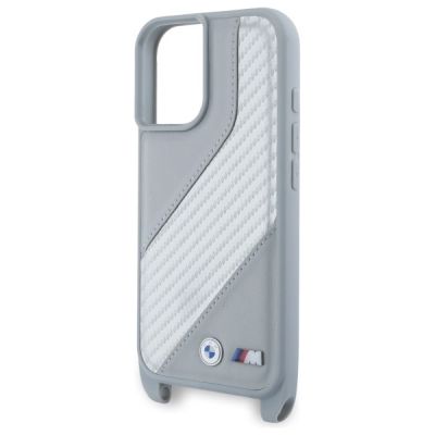 5. BMW M Edition Carbonstreifen- und Riemenhülle für iPhone 16 – Grau