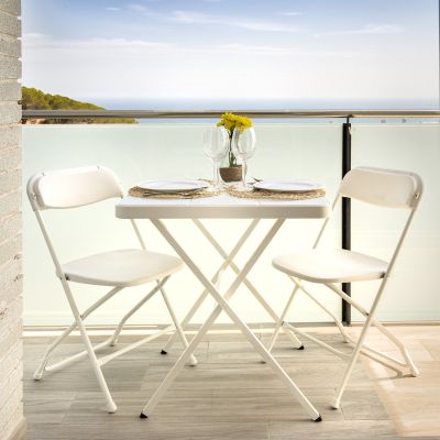 9. ARUBA BALKON-SET - TISCH + 2 STÜHLE