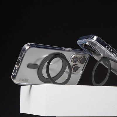 4. CARE by PanzerGlass Feature Kickstand Case mit MagSafe für iPhone 16 Pro – Schwarz