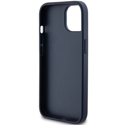 7. Guess 4G Triangle Metal Logo Hülle für iPhone 15 Plus / 14 Plus – Blau