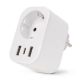 3. Entac ES-SSAUSB-WIBLE Netzsteckeradapter Weiß