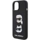 6. Karl Lagerfeld Silikon Karl&Choupette Head Hülle für iPhone 15 Plus / 14 Plus – Schwarz