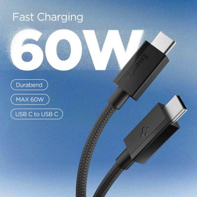 2. Spigen Essential EB6015CC USB-C-Kabel 60 W 150 cm – Schwarz