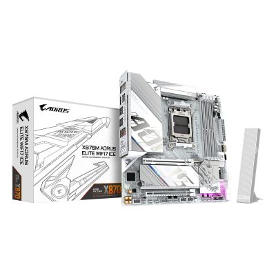 6. Gigabyte X870M AORUS ELITE WIFI7 ICE (X870, AM5, ATX, DD)
