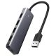 Ugreen Hub-Adapter 4in1 USB auf 4x USB 3.0+Micro-USB (grau)