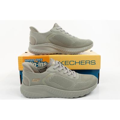 8. Skechers Bobs Squad Damen-Sneaker zum Hineinschlüpfen, olivgrün