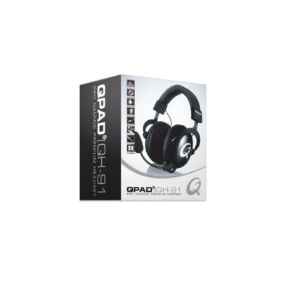 3. QPAD QH-91 Kabelgebundenes Gaming-Headset mit Kopfbügel, Schwarz