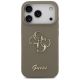 3. Guess Silicone Big 4G Script Case für iPhone 17 Pro Max - Braun