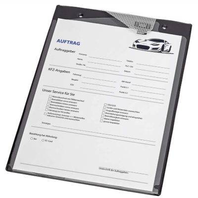 3. MAUL Klemmbrett KFZ-Auftragsmappe mit Schlüsseltasche