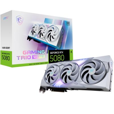 3. MSI GeForce RTX 5080 16GB GAMING TRIO OC WHITE GDDR7 Grafikkarte