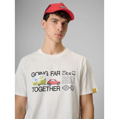 4. Herren-T-Shirt mit Aufdruck, regulär, Größe 4F 4FRSS26TTSHM3810-11S