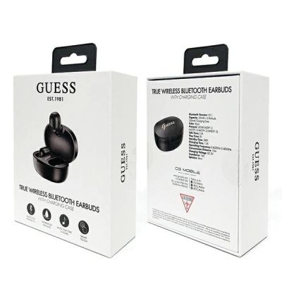 4. Guess Bluetooth-Kopfhörer GUTWST30BKTWS + Dockingstation – Schwarz