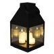 5. Adventslaterne, LED, 25 cm, 3 Kerzen