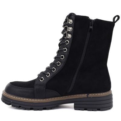 3. Schwarze Wildleder-Ankle-Boots für Damen, M.Daszyński SA259-4