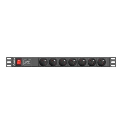 2. RACK-Streifen Lanberg PDU-07E-0200-IEC-BK (7 x UTE; 10 A; 2 m; schwarz)