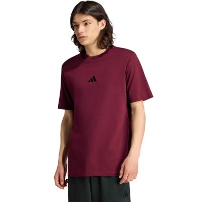 adidas Essentials Herren-Trikot mit kleinem Logo, burgunderrot, KF2403