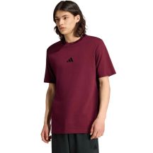 adidas Essentials Herren-Trikot mit kleinem Logo, burgunderrot, KF2403