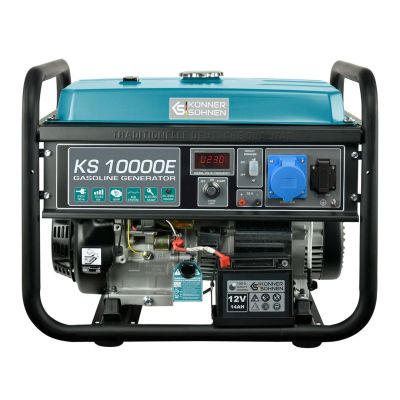 Könner & Söhnen KS 10000E Generator 7500 W 25 l Benzin Schwarz, Marine