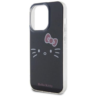 6. Hello Kitty IML Kitty Face Hülle für iPhone 15 Pro – Schwarz