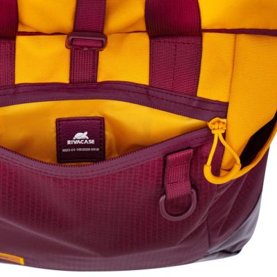 9. Rivacase 5321 15,6" 25L Laptop-Rucksack, Burgunderrot-Gelb