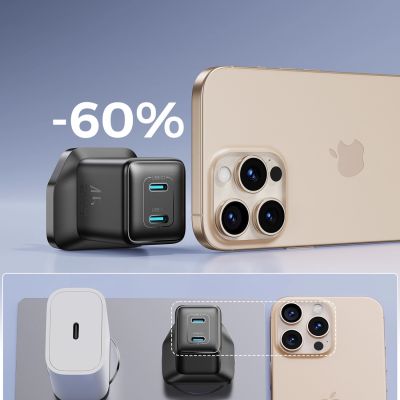 4. Joyroom JR-TCG17 45W 2 x USB-C Wandladegerät (UK-Stecker) - schwarz