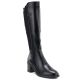 Schwarze Damen-Stiefeletten mit hohem Absatz und Stretchanteil, Vinceza 58652