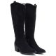 4. Schwarze Wildleder-Cowboystiefel mit Blockabsatz M.Daszyński SA261-6