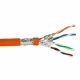 Hochwertiges Verlegekabel von Helos, Cat.7-Rohkabel, S/FTP, PiMF, LSZH, orange, 500-m-Trommel