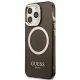 2. Guess Gold Outline Translucent MagSafe Hülle für iPhone 13 Pro / iPhone 13 – Schwarz
