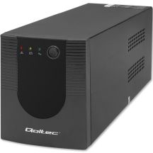 Qoltec 53777 USV mit Line-Interactive-Technologie, 2 kVA, 1200 W, 4 Steckdosen