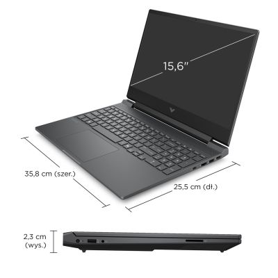 6. HP Victus 15-fb3231nw Ryzen 7 7445HS 15,6" FHD IPS 144Hz 300nits AG 16GB DDR5 5600 SSD512 RTX4050_6GB CAM 720p 70Wh Win11 Grau 2Y
