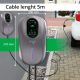16. Qoltec EV-Ladestation 2in1 Typ 2 22kW Wi-Fi LCD RFID 3-Phasen-Wanddose 5m