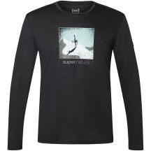 SUPER.NATURAL Herren Langarmshirt „Almost Done“ (Größe M), schwarz, Größe L