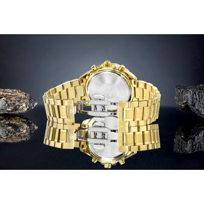 6. Herrenuhr Giewont Chronograph Saphir Gold Schwarz GW7290-B4