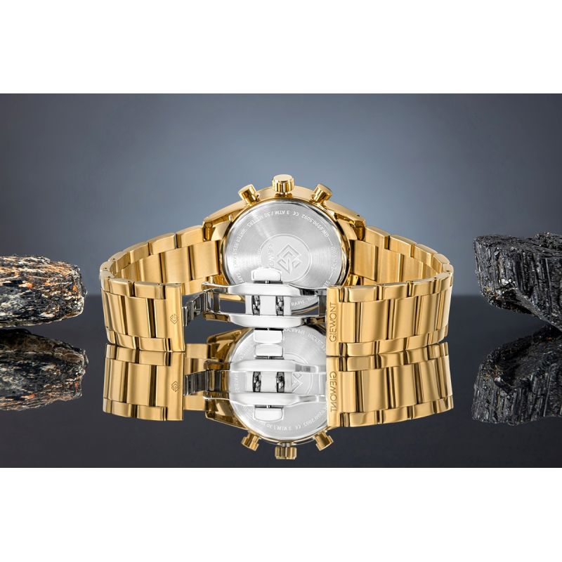 7. Herrenuhr Giewont Chronograph Saphir Gold Schwarz GW9140-B4