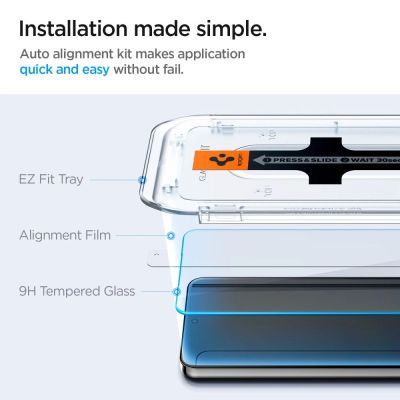 7. Spigen Glas.tR EZ Fit gehärtetes Glas für Samsung Galaxy S24 - 2 Stk.
