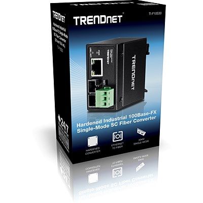8. TRENDnet TI-F10S30 – Medienkonverter – Ethernet, Fast Ethernet – 10Base-T, 100Base-FX, 100Base-TX – RJ-45 / SC Singlemode – bis zu 30 km – 1310 nm