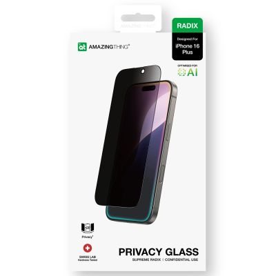 11. AmazingThing Radix Privacy Glass Sichtschutz-Hartglas für iPhone 16 Plus