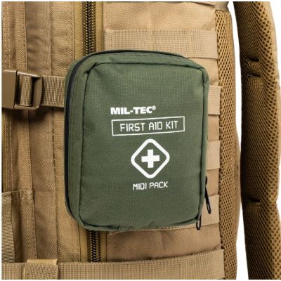4. Mil-Tec Erste-Hilfe-Set Midi-Pack – Olivgrün