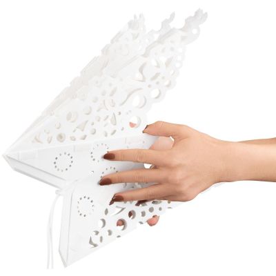 4. Papierdekoration Schneeflocke, Durchmesser 64 cm, Weiß Deluxe