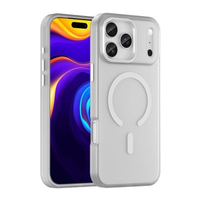 Magnetische Schleifhülle für iPhone 17 Pro Max, kompatibel mit MagSafe, Mattweiß