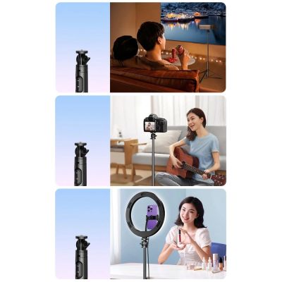 12. Ugreen LP586 Selfie-Stick mit Teleskopstativ, Bluetooth-Fernbedienung, 1,5 m – Schwarz