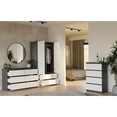 11. M6 MALWA KOMMODE 120CM ANTI-/WEISS-SET