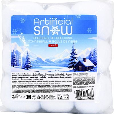 5. Künstliche Schneebälle zur Dekoration, 6 cm, 9 Stück