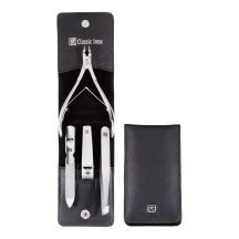 Reiseset ZWILLING Classic Inox 97438-004-0 – schwarzes Lederetui, 4-teilig – schwarz