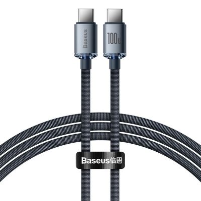 Baseus CAJY000601 USB-C – USB-C PD-Kabel 100 W 5 A 480 Mbit/s 1,2 m – Schwarz