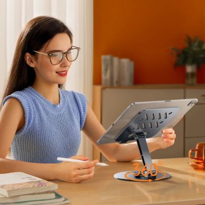 5. Wozinsky WRS-DSY84SS 360° drehbarer Tablet-Ständer aus Aluminium, Grau