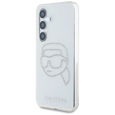 2. Karl Lagerfeld Rhinestones Karl Head Logo Samsung Galaxy S25 Hülle transparent