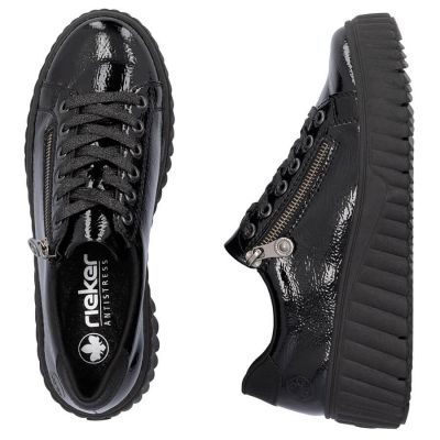 3. Rieker W N2501-00 schwarze Keilschuhe