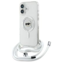 Karl Lagerfeld Crossbody IML Karl Head Magsafe Hülle für iPhone 16 – transparent